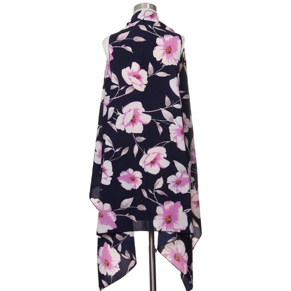 Code22 Big Flower Pattern Beach Cover Up - Picture 3 of 4